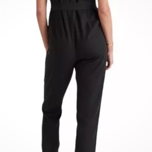 Quince Maternity Tencel Stretch Black Jumpsuit Sz M #37 - Picture 2 of 7